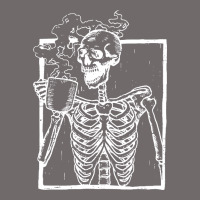 Distressed Skeleton Vintage Smiling Skull Drinking Coffee Urban Hoodie | Teevron