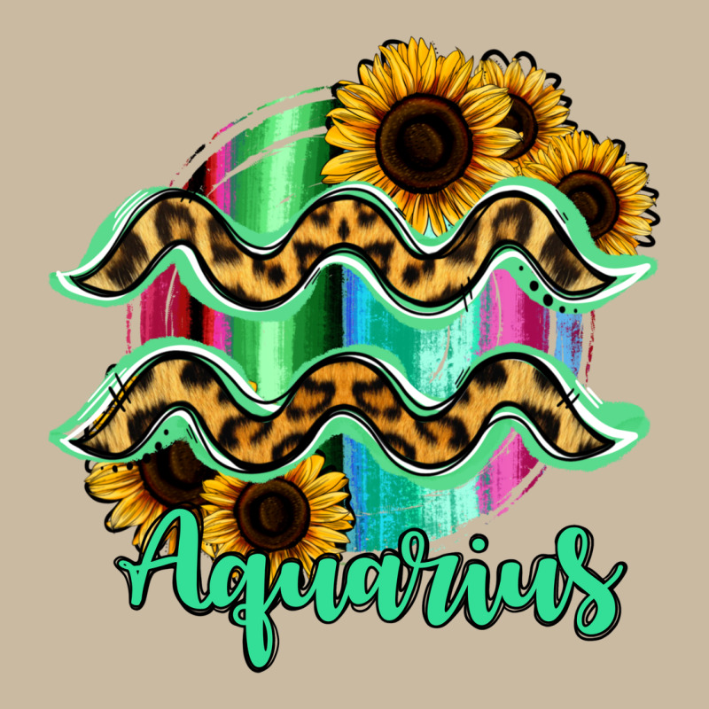 Aquarius Zodiac Sign Sunflower Leopard Serape Long Sleeve Tee by RanaPortraitStore | Teevron