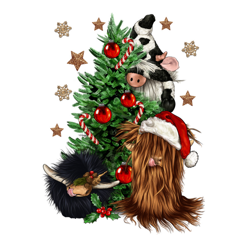 Heifer Cow Gnomies Christmas Tree Premium Tee by CowGirlArtShop | Teevron