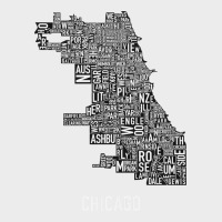 Chicago Typography Neighborhood Map Urban Hoodie | Teevron