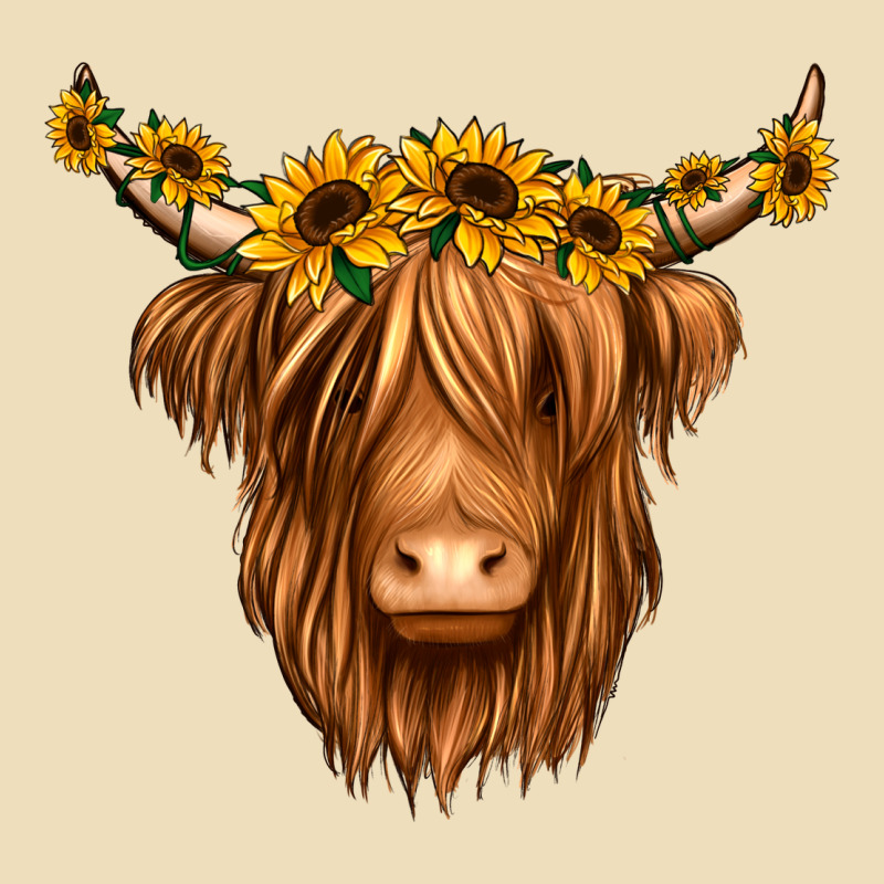 Sunflower Headband Highland Cow Premium Hoodie by Jasminsmagicworld | Teevron
