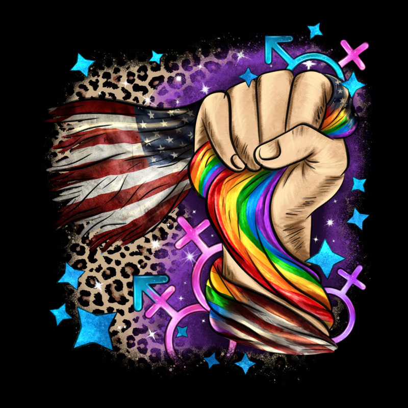 Lgbtq+ And American Flag Urban Heavy Tee by FaDigitalArtStudio | Teevron