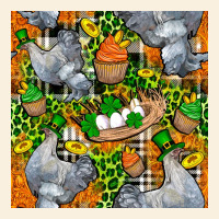 St. Patricks Chicken With Cupcake Leopard Vintage Hoodie | Teevron