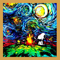 Starry Night Print Van Gogh Parody Urban Hoodie | Teevron