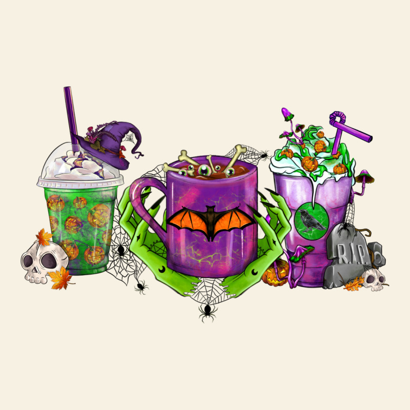 Halloween Coffee Cups Vintage Tee by FaDigitalArtStudio | Teevron