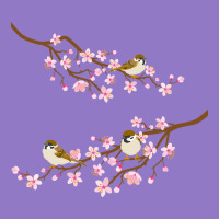 Cherry Blossom Sakura With Bird Urban Hoodie | Teevron