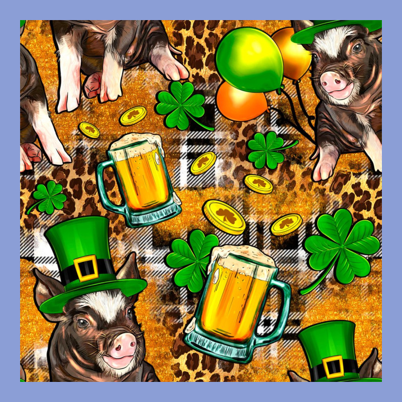 St. Patrick's Day Pig With Beer And Shamrock Seamless Long Sleeve Tee by FaDigitalArtStudio | Teevron