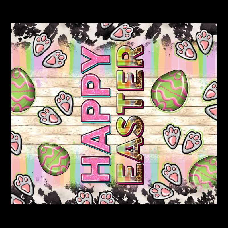 Happy Easter With Cowhide Heavy Core Tee by TumblerDesignByShophia | Teevron