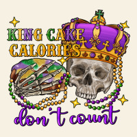 King Cake Calories Don't Count Skull Vintage Tee | Teevron