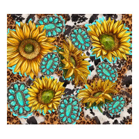 turquoise sunflowers with gemstones | Teevron
