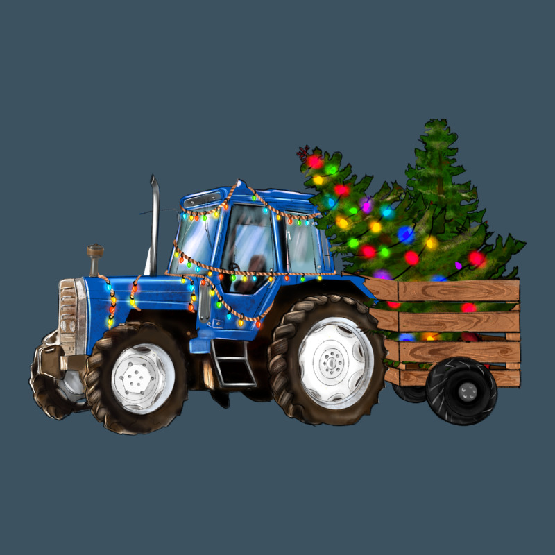 Blue Christmas Tractor Urban Heavy Tee by RanaPortraitStore | Teevron