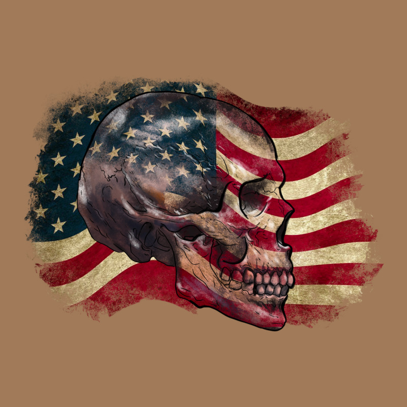 Skull With American Flag 4th Of July Classic Tee by CowGirlArtShop | Teevron