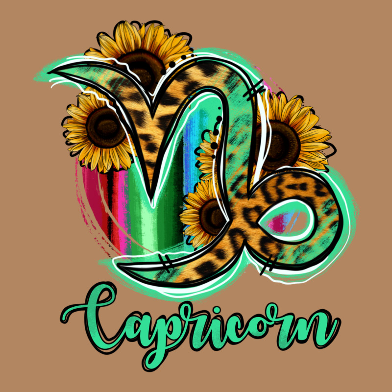 Capricorn Zodiac Sign Sunflower Leopard Serape Long Sleeve Tee by RanaPortraitStore | Teevron