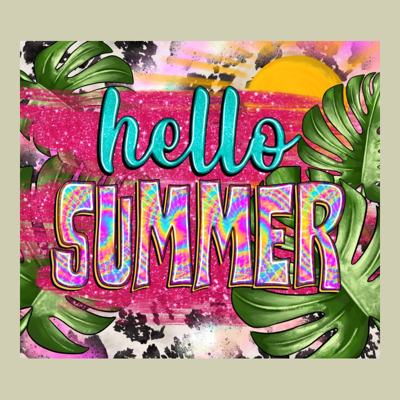 Hello Summer With Cowhide Heavy Core Tee by TumblerDesignByShophia | Teevron