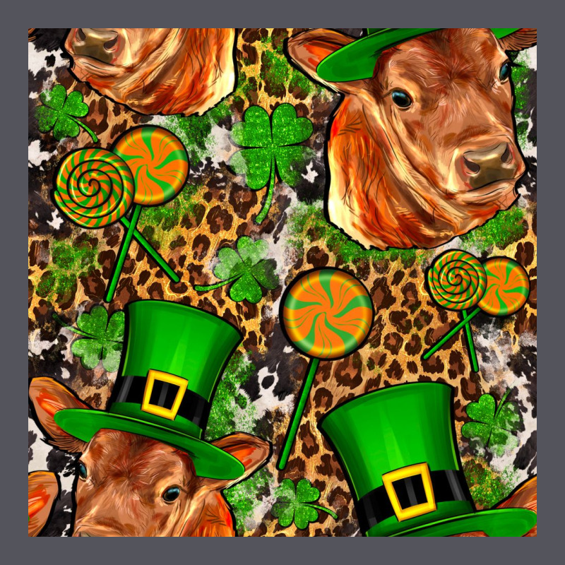 St Patricks  Cow With Candy Vintage Hoodie by FaDigitalArtStudio | Teevron
