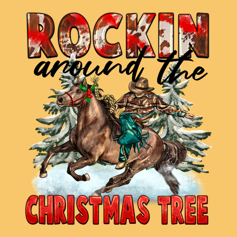 Rockin Around The Christmas Tree Rodeo Vintage Hoodie by FaDigitalArtStudio | Teevron