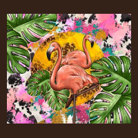 Flamingo With Leopard Heavy Core Tee | Teevron