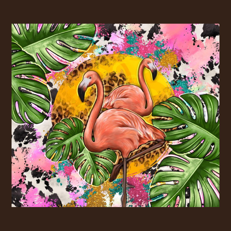 Flamingo With Leopard Heavy Core Tee by TumblerDesignByShophia | Teevron