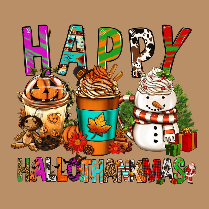 Happy Hallothankmas Coffee Cups Vintage Hoodie by FaDigitalArtStudio | Teevron