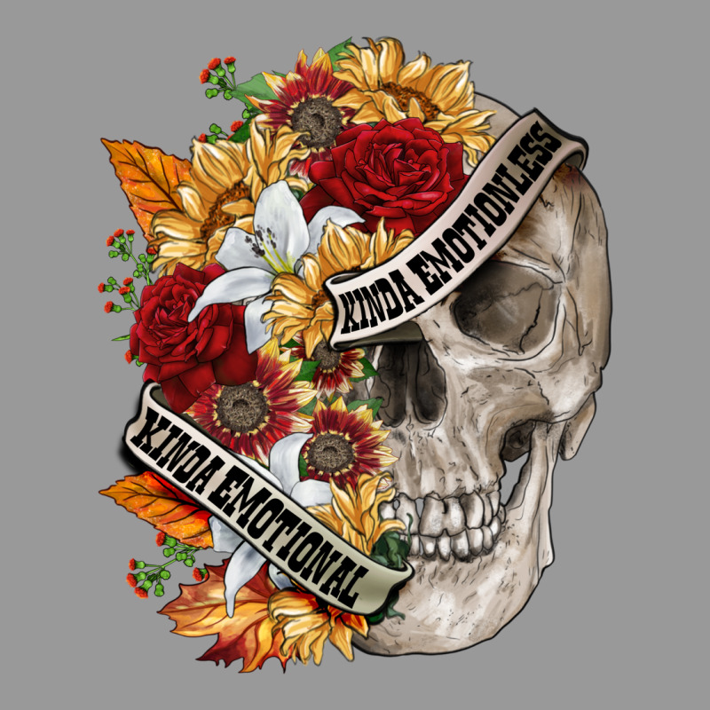 Skull Kinda Emotionless Kinda Emotional Vintage Hoodie by FaDigitalArtStudio | Teevron