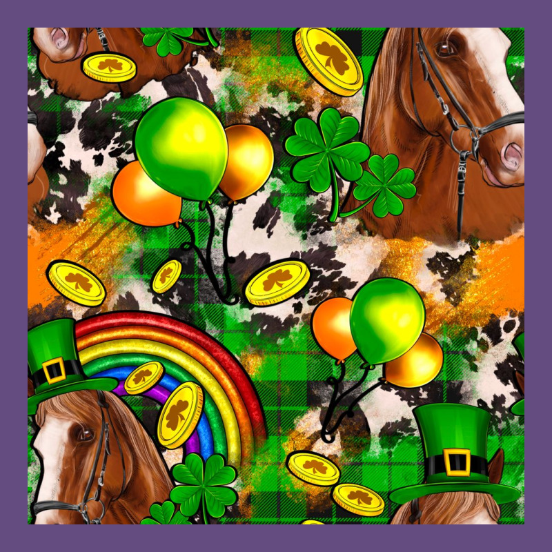 St. Patrick's Day Horse With Balloons Vintage Hoodie by FaDigitalArtStudio | Teevron