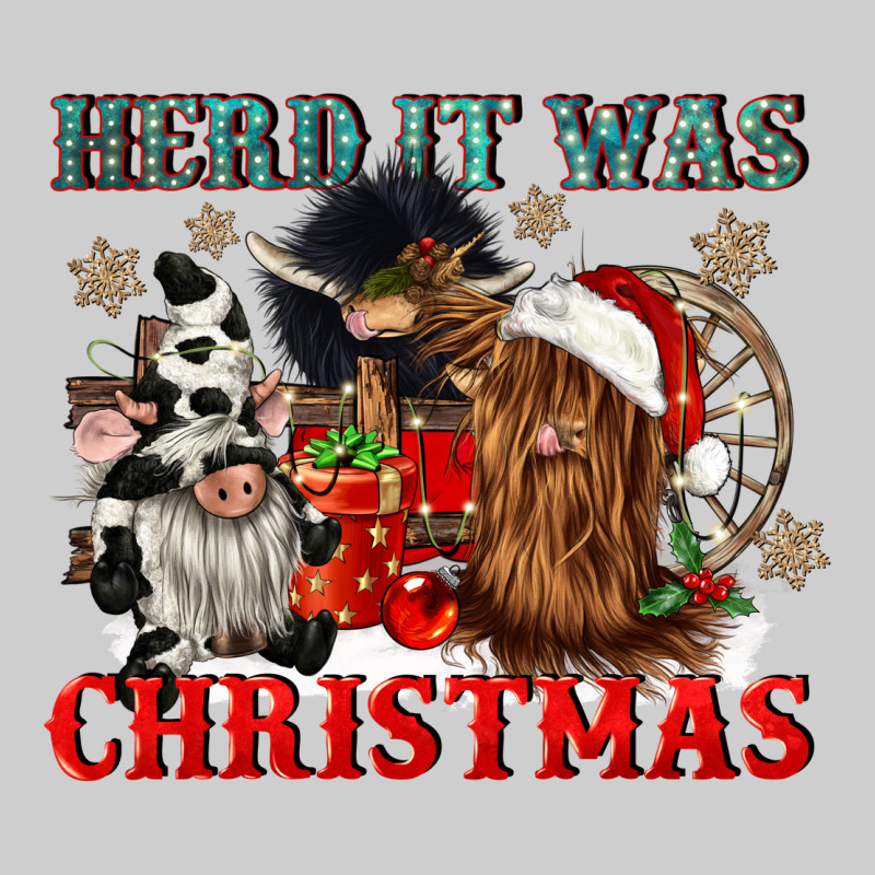 Herd It Was Christmas Premium Tee by CowGirlArtShop | Teevron