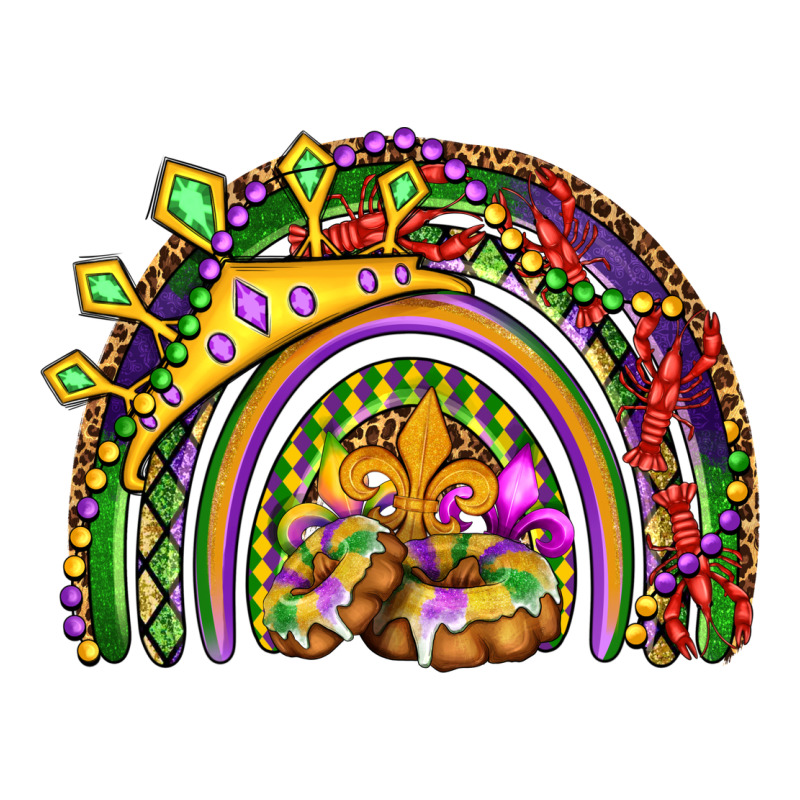 Mardi Gras Rainbow Ladies Tee by OliviaCreatesArt | Teevron