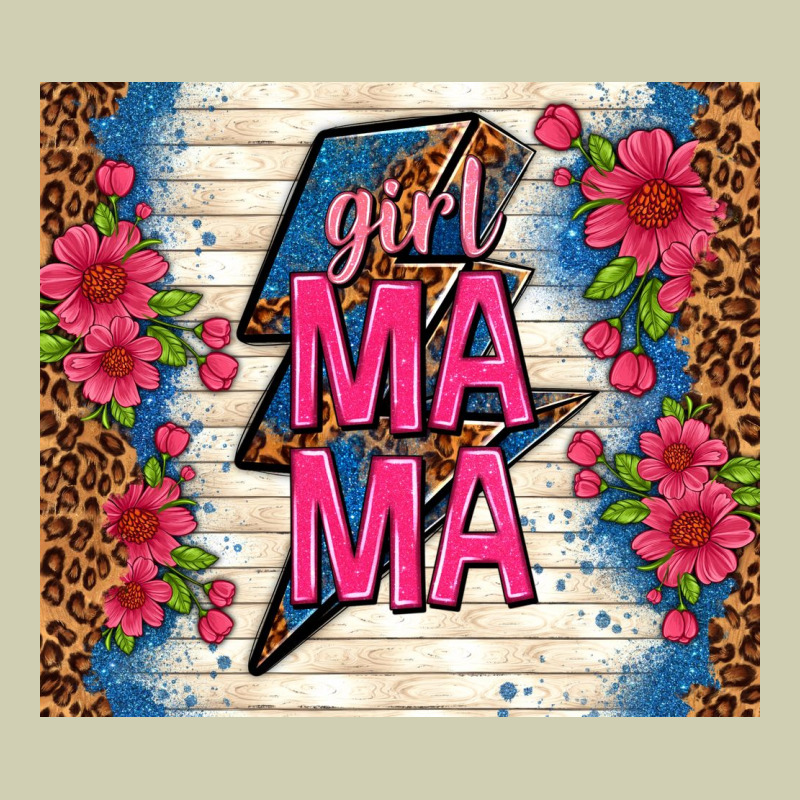 Girl Mama Thunder With Flowers Heavy Core Tee by TumblerDesignByShophia | Teevron