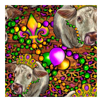 Mardi Gras Cow Leopard Seamless Pattern | Teevron