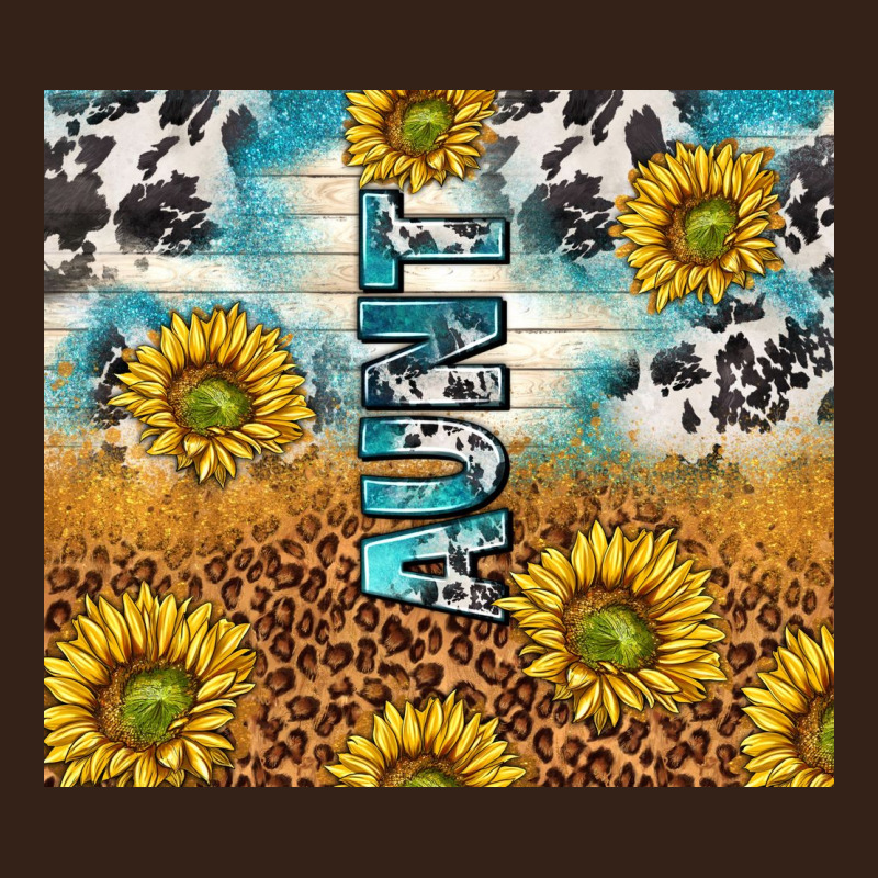 Aunt Sunflower Leopard Glitter Heavy Core Tee by TumblerDesignByShophia | Teevron