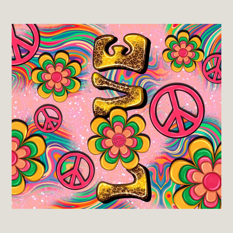 Peace Love Hippie Daisy Heavy Core Tee by TumblerDesignByShophia | Teevron