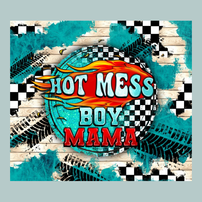 Hot Mess Boy Mama With Fire Heavy Core Tee by TumblerDesignByShophia | Teevron