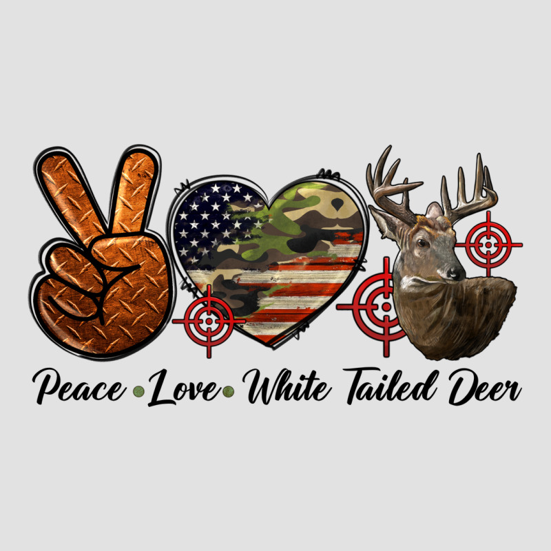 Peace Love White Tailed Deer Premium Hoodie by LillyAllenDesigns | Teevron