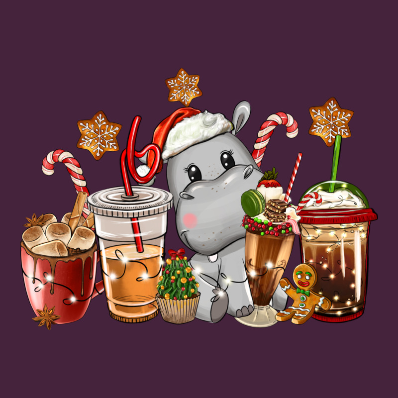 Hippopotamus Coffee Cups Christmas Premium Tee by CowGirlArtShop | Teevron