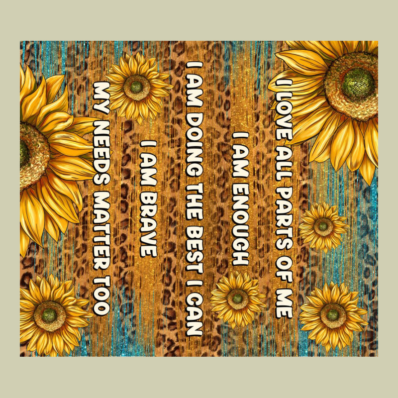 Self Reminders With Sunflowers Heavy Core Tee by TumblerDesignByShophia | Teevron