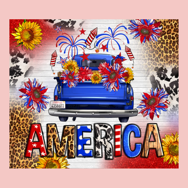 Fourth Of July America Truck Urban Heavy Tee by FaDigitalArtStudio | Teevron