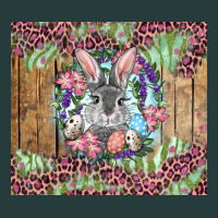 Easter Bunny With Floral Wreath And Leopard Premium Hoodie | Teevron
