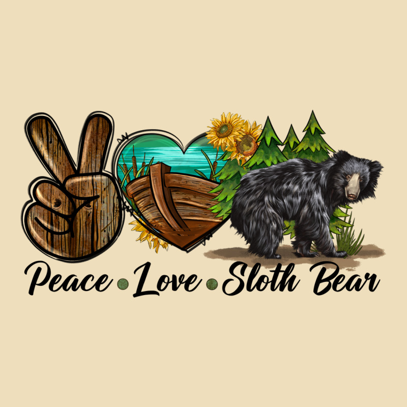 Peace Love Sloth Bear Premium Hoodie by LillyAllenDesigns | Teevron