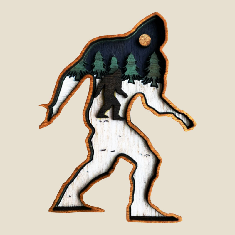 Bigfoot Wood Layered Christmas Urban Hoodie by DesigneFamous | Teevron