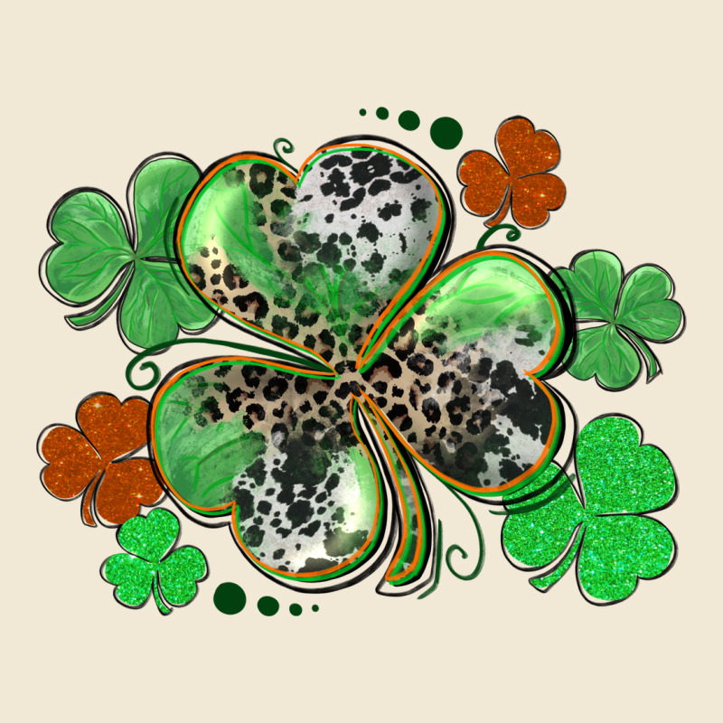 St. Patrick's Day Shamrock Leopard And Cowhide Ladies Tee by CowGirlArtShop | Teevron