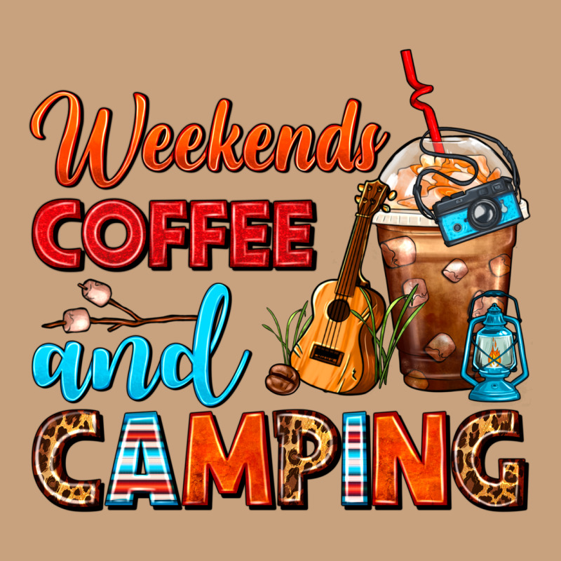 Weekends Coffee And Camping Frappe Coffee Vintage Tee by FaDigitalArtStudio | Teevron