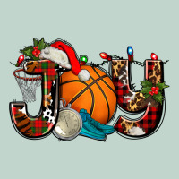 Joy With Basketball And Santa's Hat Zipper Hoodie | Teevron
