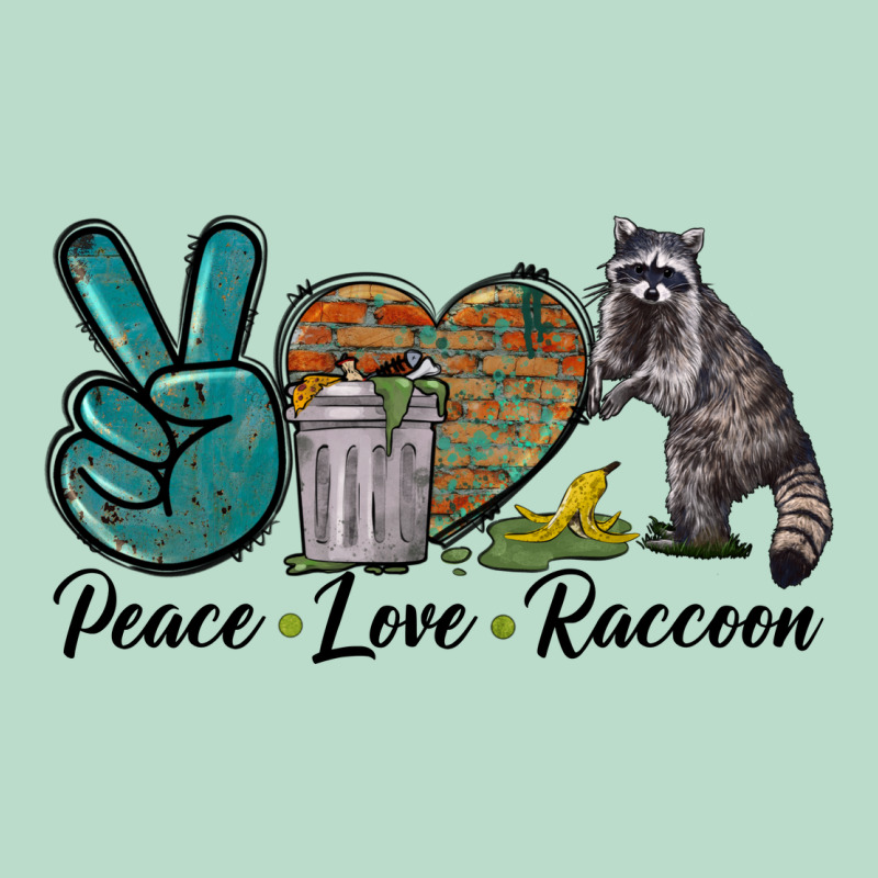Peace Love Raccoon Premium Hoodie by LillyAllenDesigns | Teevron