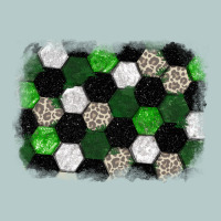 Soccer Leopard Glitter Background Heavy Core Tee | Teevron