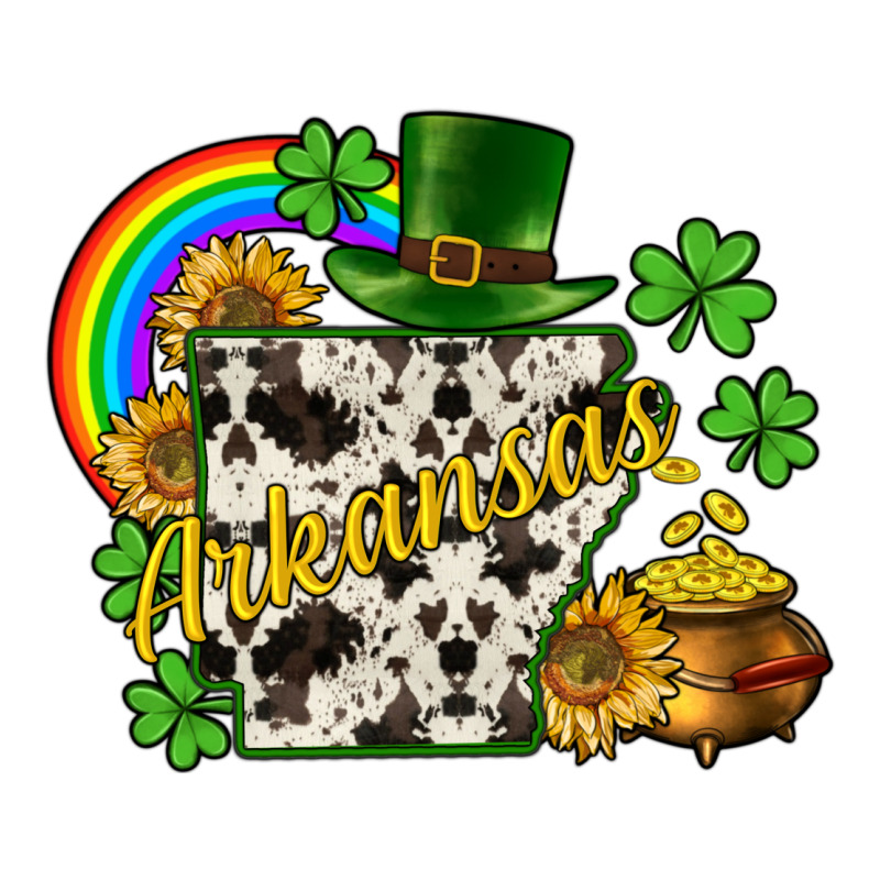 Arkansas Map St. Patrick's Ladies Tee by CowGirlArtShop | Teevron
