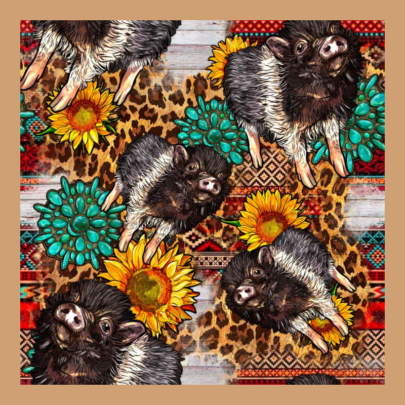 Baby Hampshire Pig Sunflowers Seamless Pattern Vintage Tee by FaDigitalArtStudio | Teevron