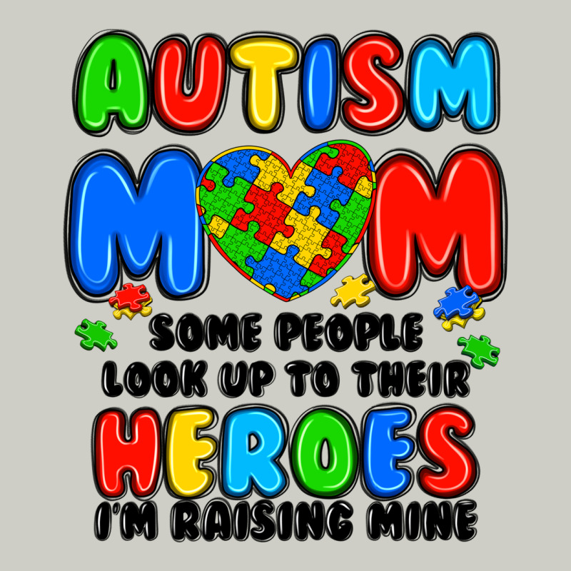 Autism Mom Some People Look Up To Their Heroes I'm Heavyweight Hoodie by JahusDesignShop | Teevron