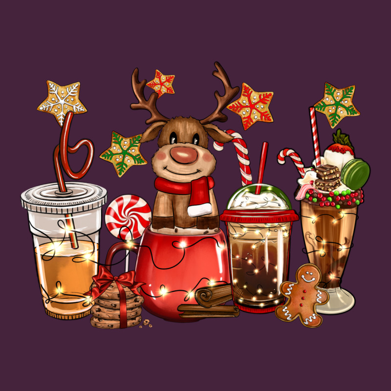 Christmas Reindeer Coffee Premium Tee by CowGirlArtShop | Teevron
