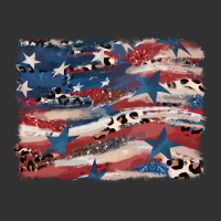 Leopard Glitter American Flag Urban Heavy Tee | Teevron