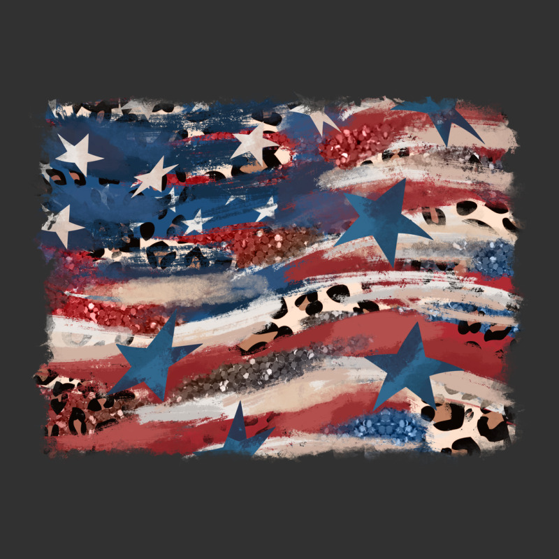 Leopard Glitter American Flag Urban Heavy Tee by FaDigitalArtStudio | Teevron